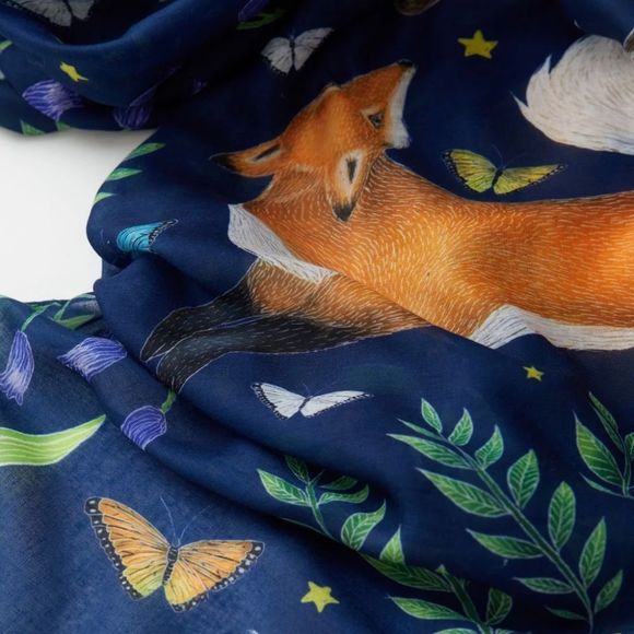 NWT Fable England Hare & Fox Lightweight Scarf LAST ONE! - Picture 2 of 3